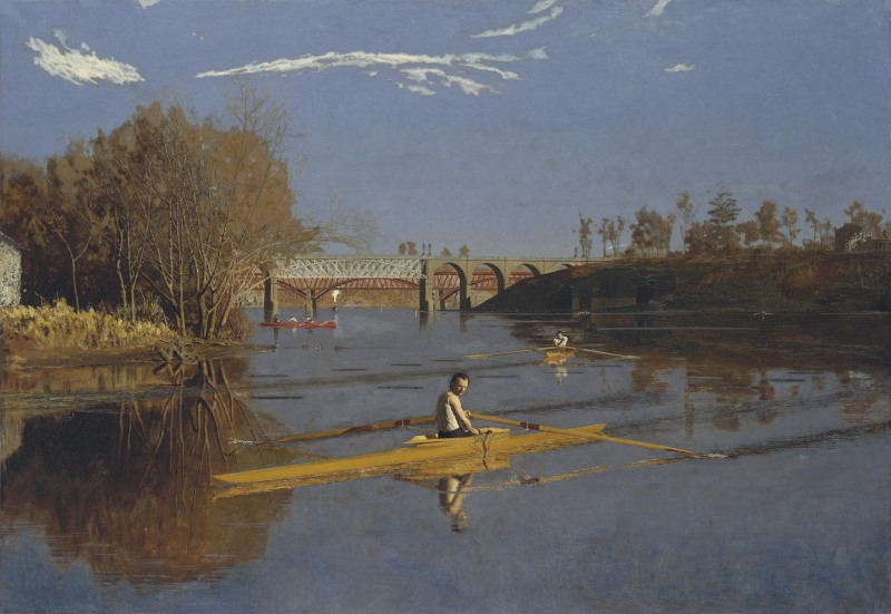 Max Schmitt in a Single Scull by Thomas Eakins